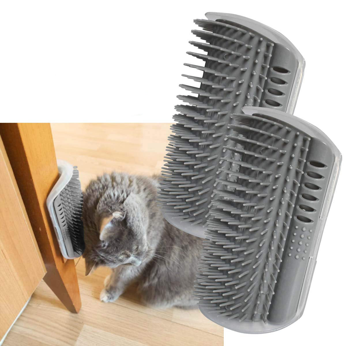 Cat Self Groomer Cat Brushes Wall Corner For Shedding Grooming,