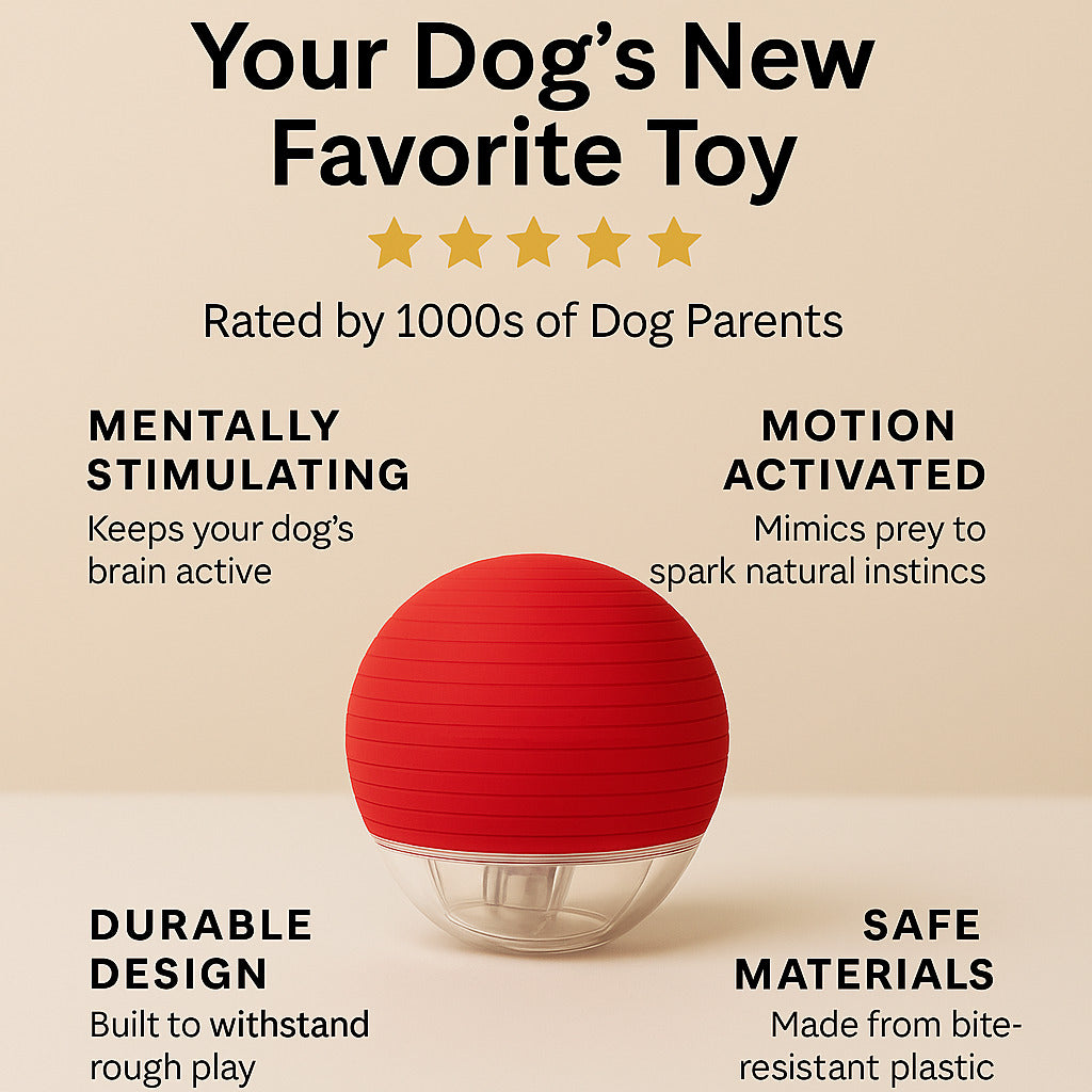 Interactive Smart Rolling Ball Toy for Dogs & Cats | Automatic 360° Pet Ball for Active Play & Exercise