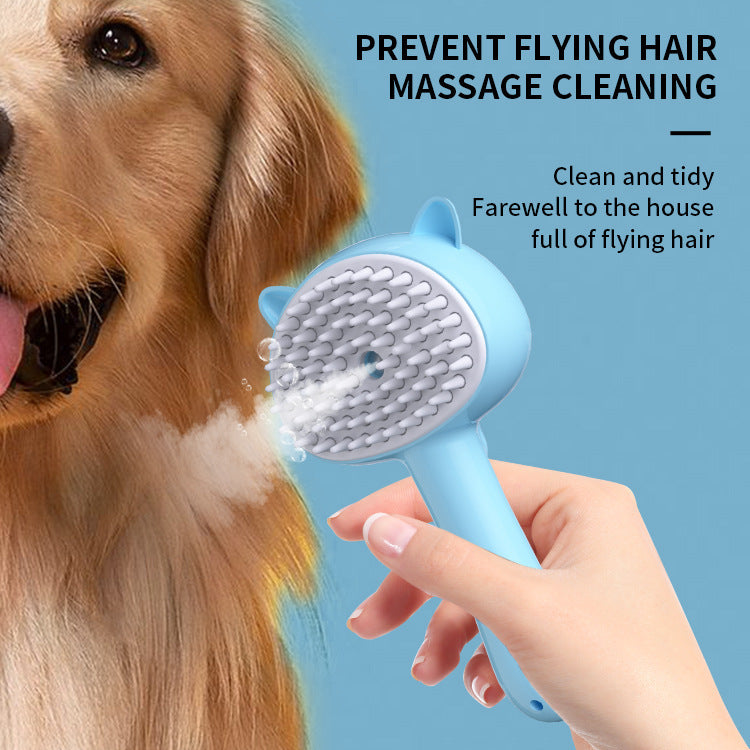 Hair Cleaning Cat & Dog Brush – Rechargeable Self-Cleaning Grooming Comb