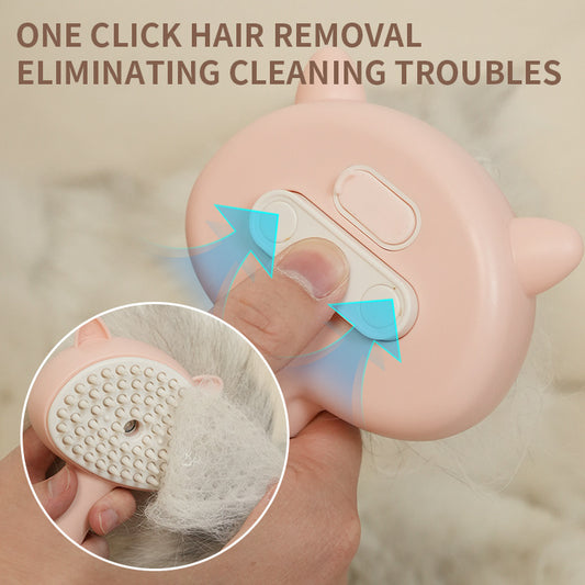 Hair Cleaning Cat & Dog Brush – Rechargeable Self-Cleaning Grooming Comb