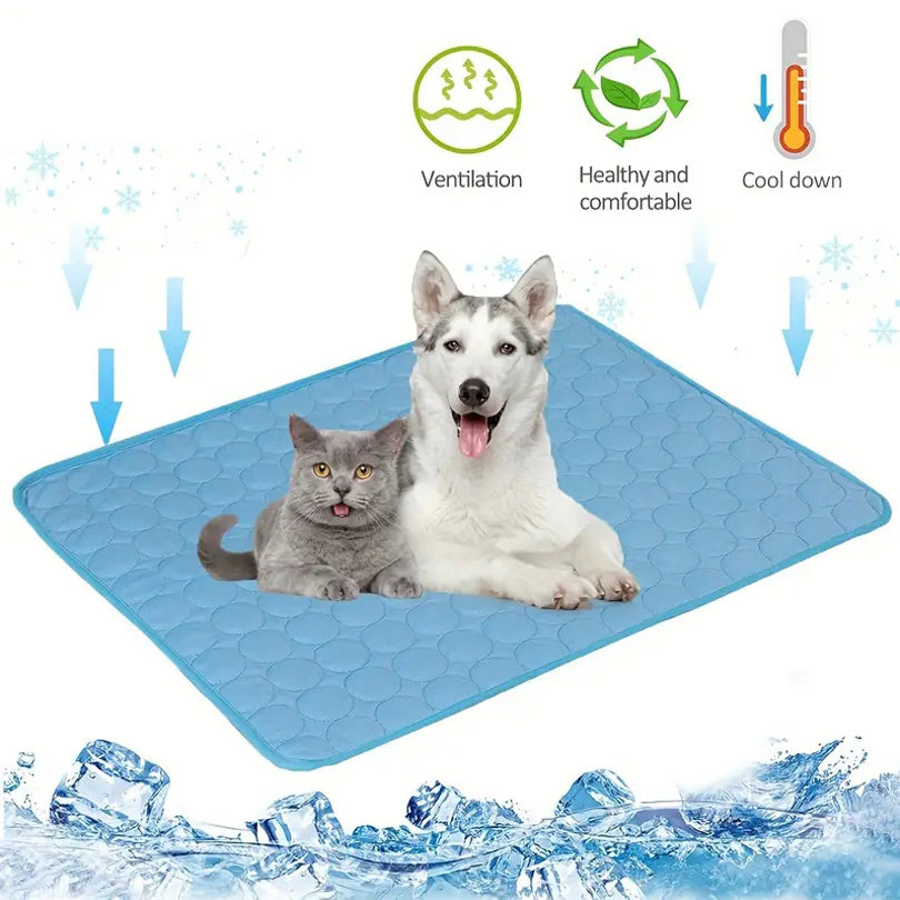 Dog Cooling Mat – Summer Pet Cold Bed for Dogs & Cats, Durable Ice Pad Blanket
