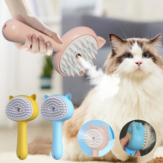 Hair Cleaning Cat & Dog Brush – Rechargeable Self-Cleaning Grooming Comb