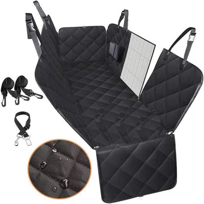 Dog Car Seat Cover – Hammock Pet Carrier with Mesh View & Safety Protector