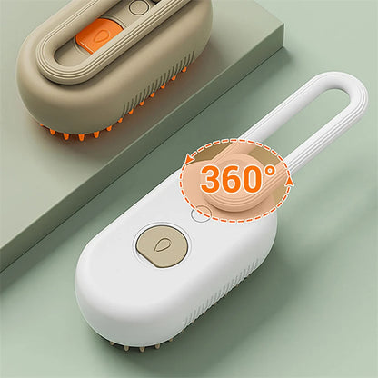 3-in-1 Cat & Dog Steam Brush – Grooming, Hair Removal & Massage