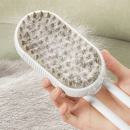 3-in-1 Cat & Dog Steam Brush – Grooming, Hair Removal & Massage